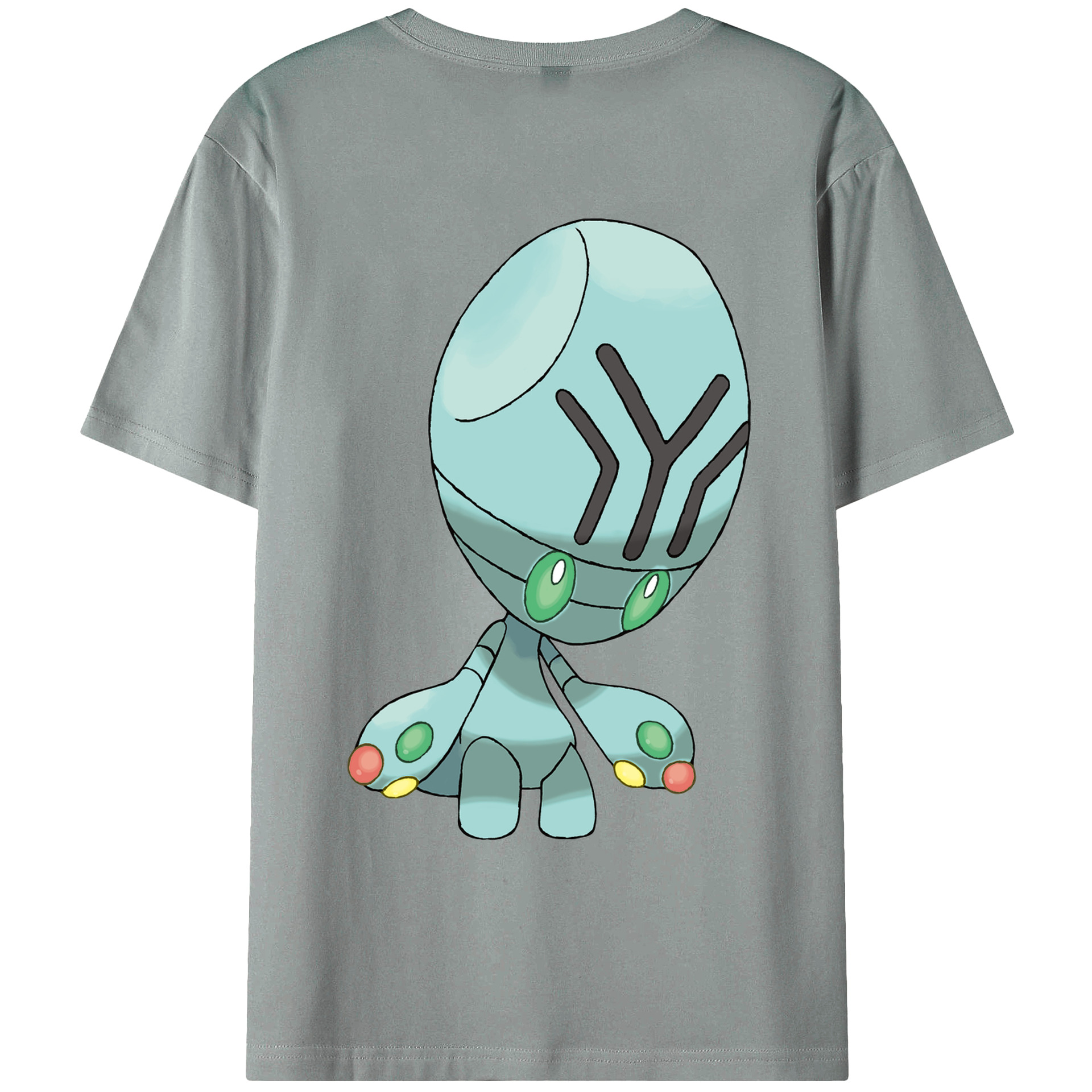 （画像用） ポケットモンスター Pokémon 綿100％ メンズ半袖Tシャツ（バックプリント） 通気性